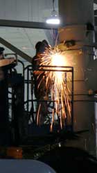 Welders at work – The crew here is always up for a challenge, whether it be time constraints, environmental, or design issues, nothing beats the thrill and accomplishment of a job well done and a customer well satisfied.